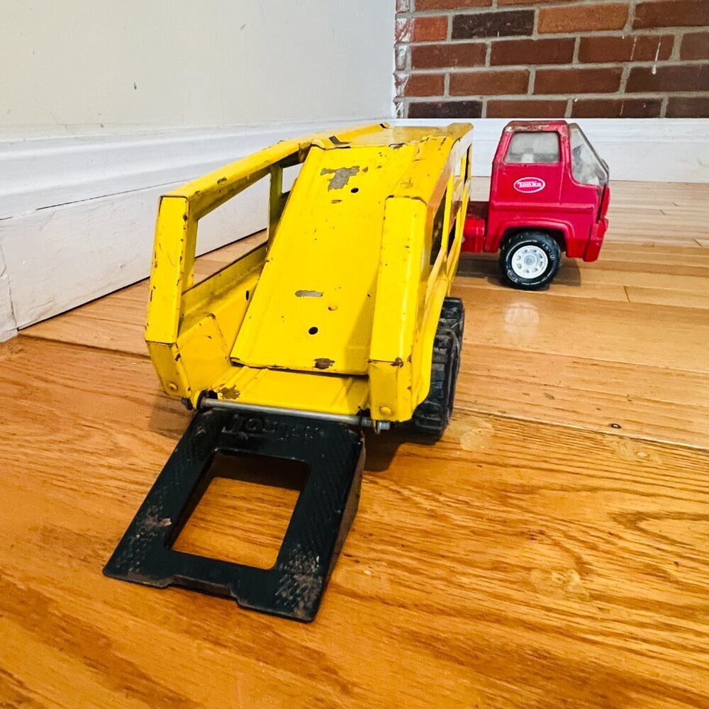 Vintage 1970's Mighty Tonka Pressed Steel 34" Car Carrier Transporter #3991 - Picture 9 of 16